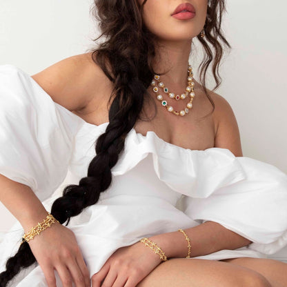 en route jewelry - Daisy Pearl Necklace