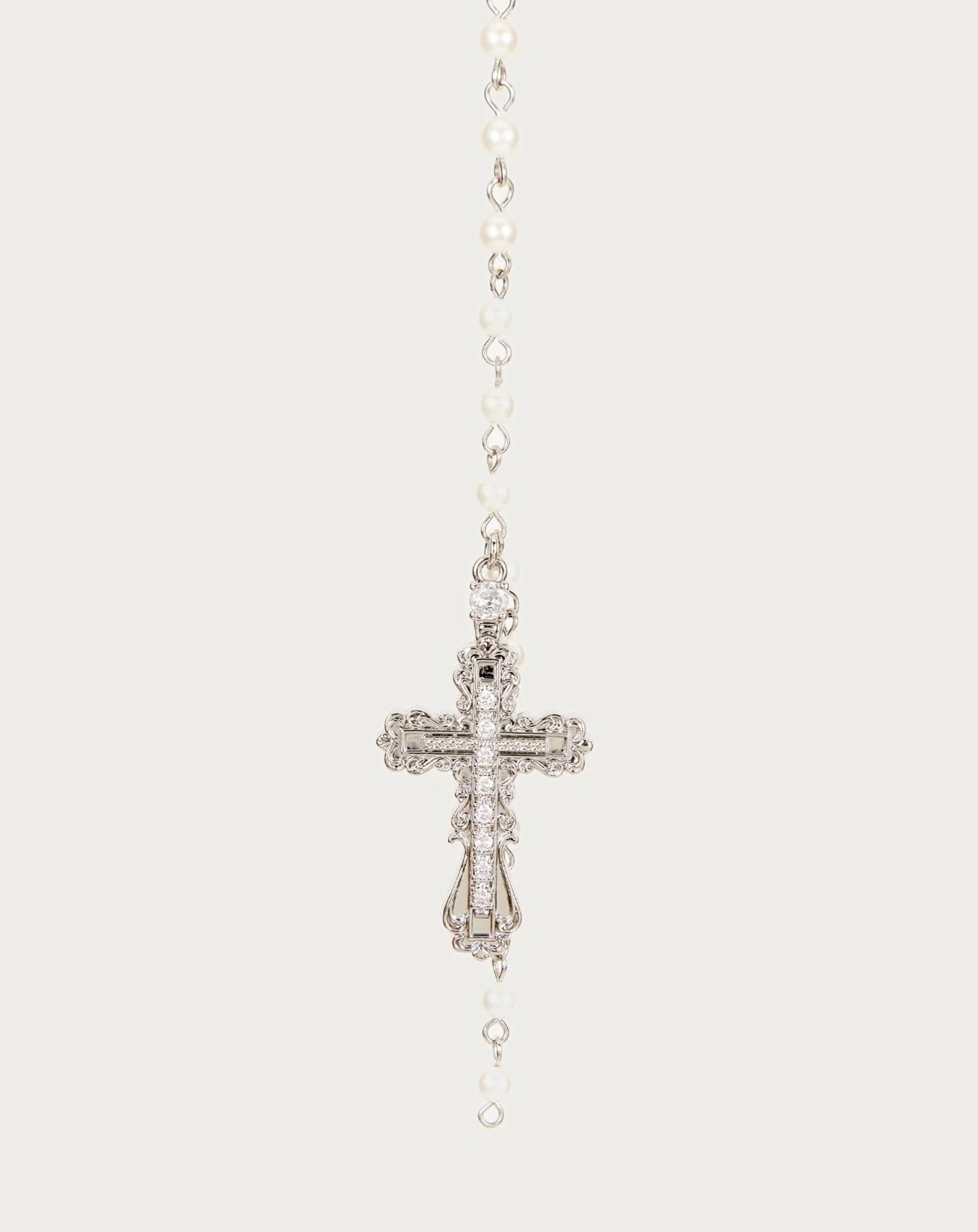 en route jewelry - Everette Cross Necklace 珍珠十字架項鍊